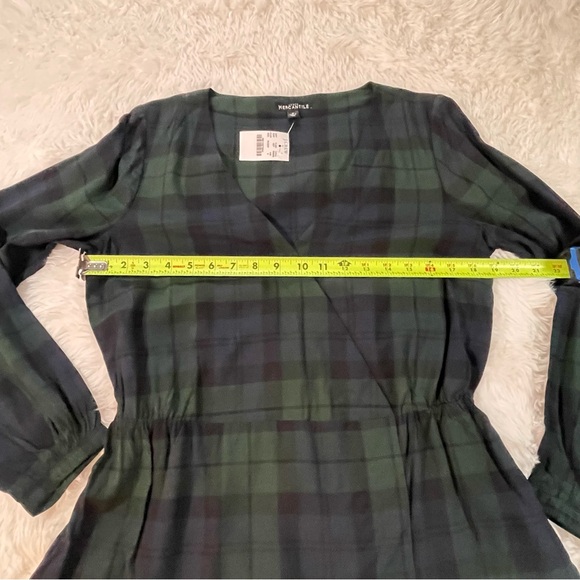 J. Crew Dark Green and Navy Plaid Blouse - 8 - Picture 6 of 8
